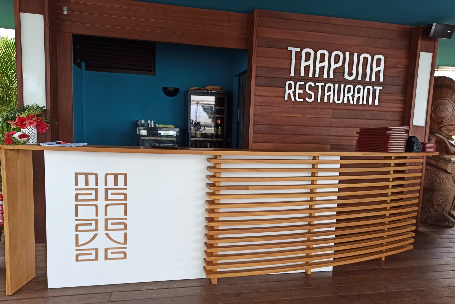 Banque d'accueil sur mesure - Wood Concept M3 Tahiti